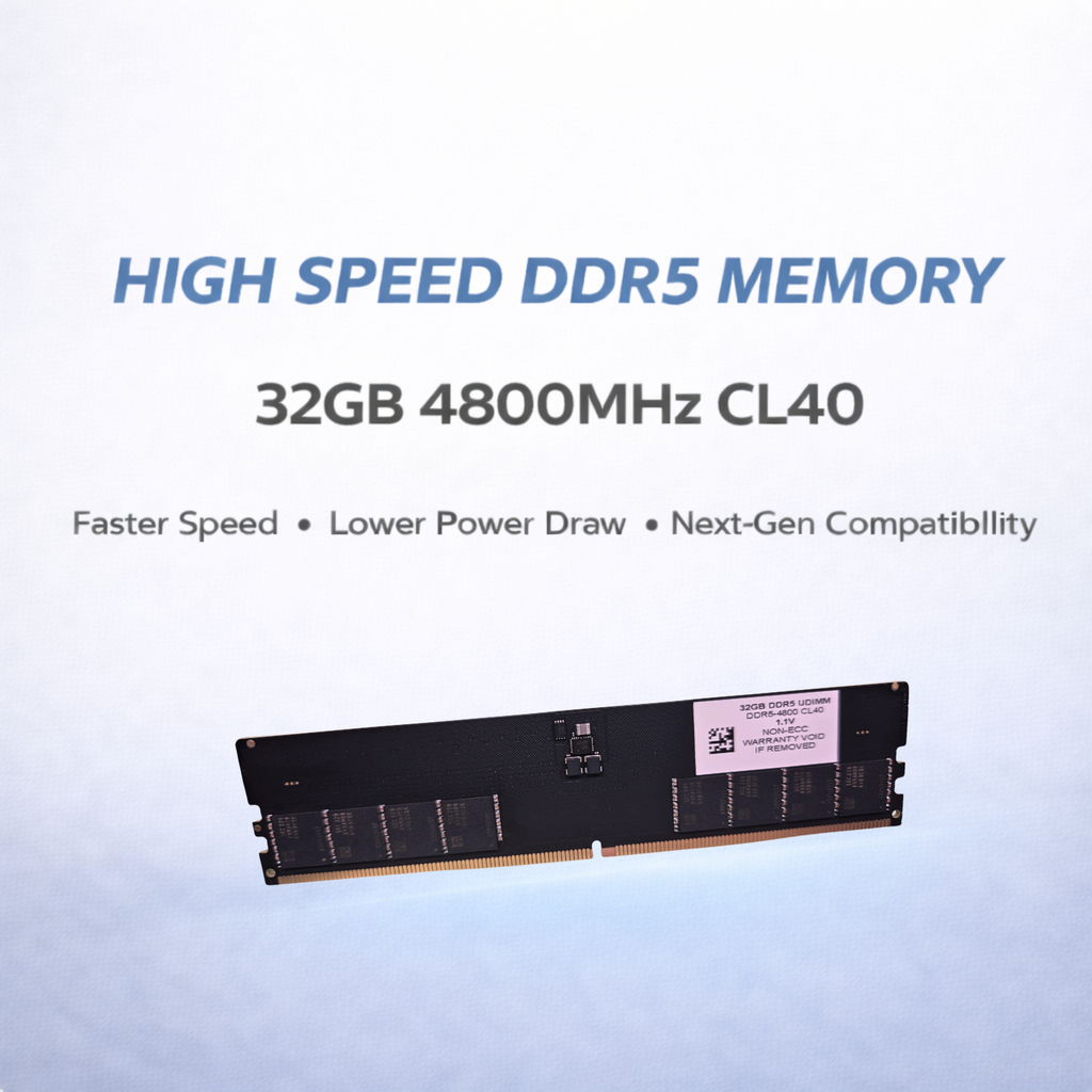 DDR5 32GB 4800MHz CL40 UDIMM Desktop Memory, OEM